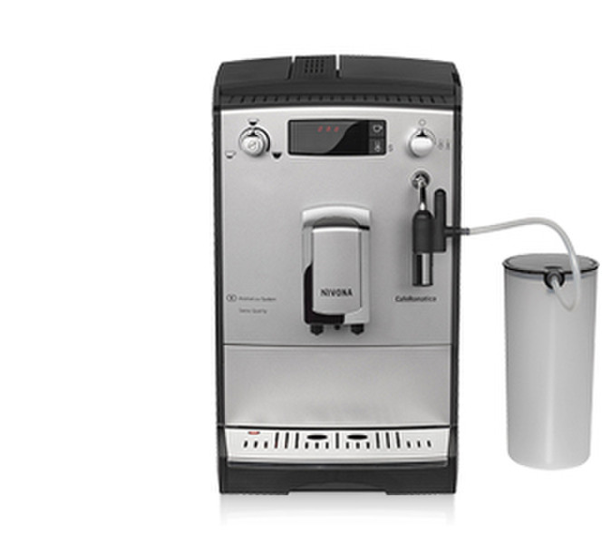 Nivona CafeRomatica 656 Espresso machine 2л 2чашек Алюминиевый, Черный, Хром, Cеребряный
