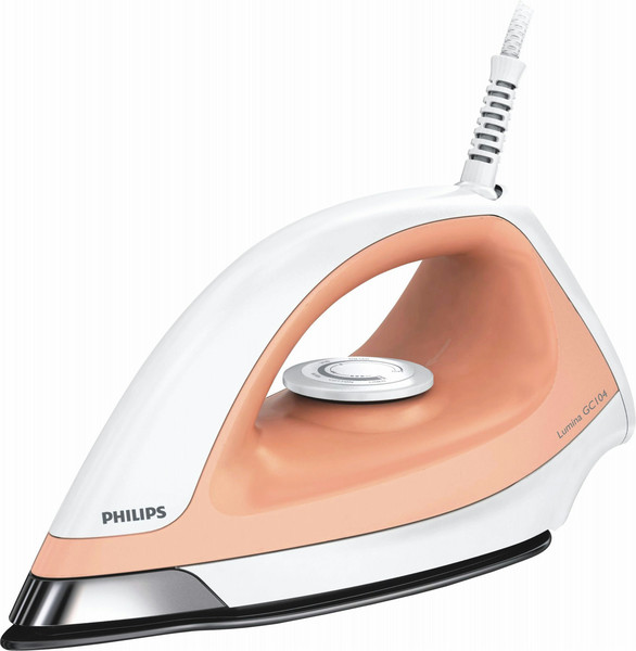 Philips GC104/01 Dry iron Aluminium soleplate 1100W Beige,White iron