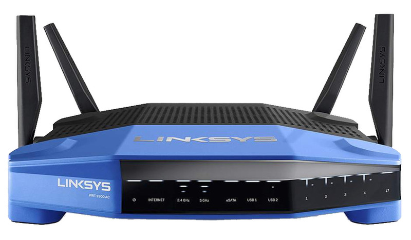 Linksys WRT1900AC Dual-band (2.4 GHz / 5 GHz) Gigabit Ethernet Black,Blue