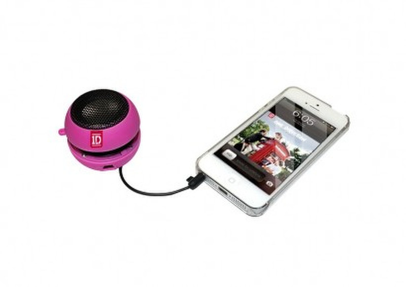 One Direction JI-1557 Mono Sphärisch Pink Tragbarer Lautsprecher