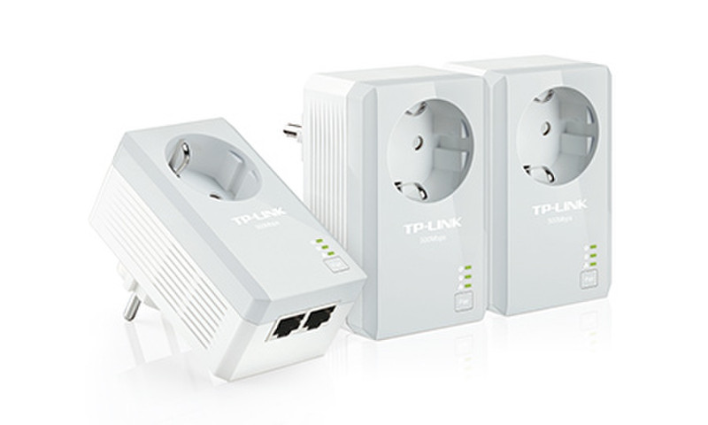 TP-LINK AV500 PLC 500Mbit/s Eingebauter Ethernet-Anschluss Weiß 3Stück(e) PowerLine Netzwerkadapter