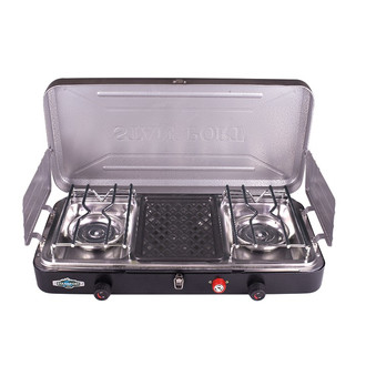 Stansport 212-600 Tisch Gas Schwarz, Silber Kochfeld