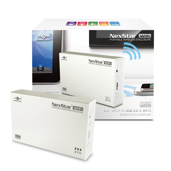 Vantec NST-260WS3-WH SSD enclosure 2.5Zoll Weiß Speichergehäuse