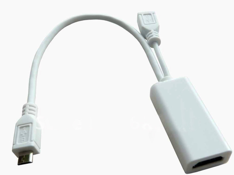 Astrotek Micro-USB - HDMI+Micro-USB M/F Micro-USB HDMI + Micro-USB Weiß USB Kabel
