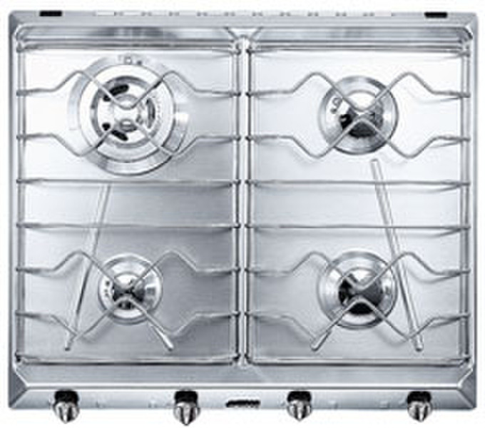 Smeg SRV564X-3 built-in Gas hob Silver hob