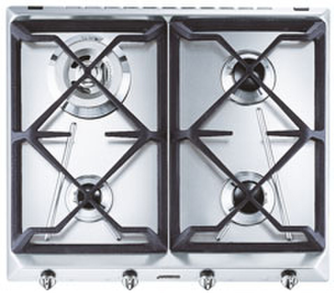 Smeg SRV564GH built-in Gas hob Silver hob