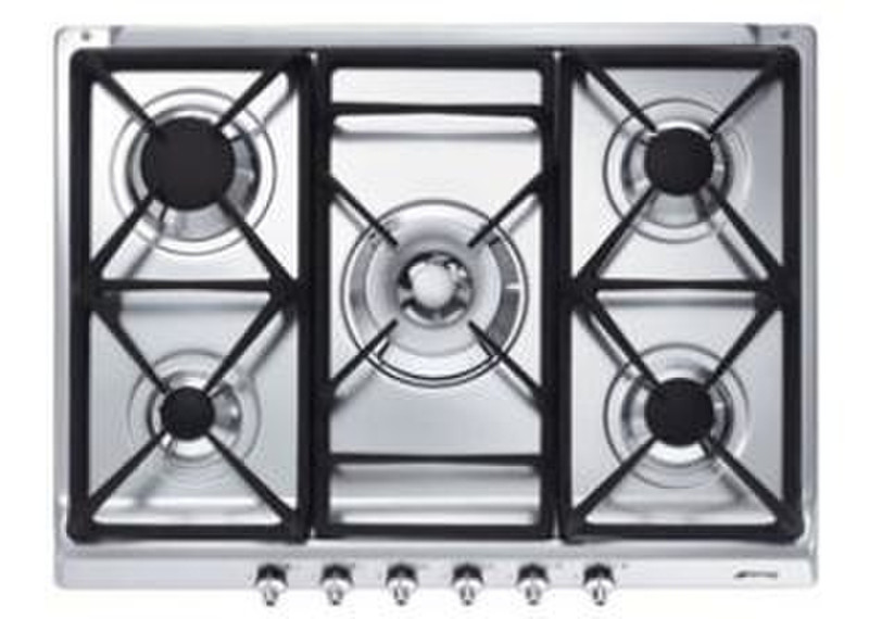 Smeg SE70SGH-5 Встроенный Gas hob Cеребряный плита