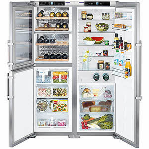 Liebherr SBSES7155 freestanding 492L Stainless steel side-by-side refrigerator