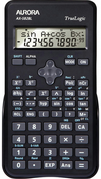 Aurora AX-582BL Pocket Scientific calculator Black