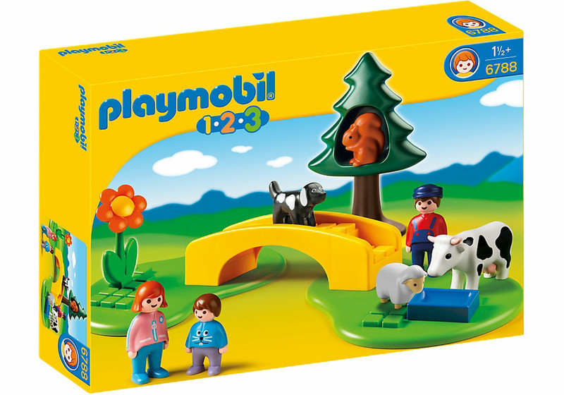 Playmobil 1.2.3 Meadow Path children toy figure set