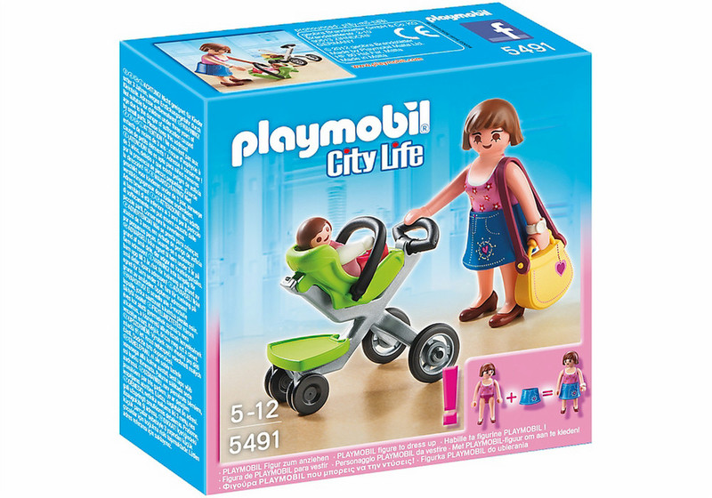 Playmobil City Life Mother with Infant Stroller 2шт фигурка для конструкторов