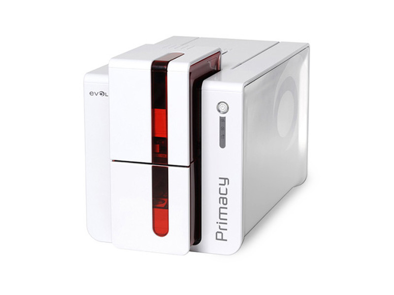 Evolis Primacy Farbstoffsublimation/Wärmeübertragun Farbe 300 x 300DPI Rot, Weiß Plastikkarten-Drucker