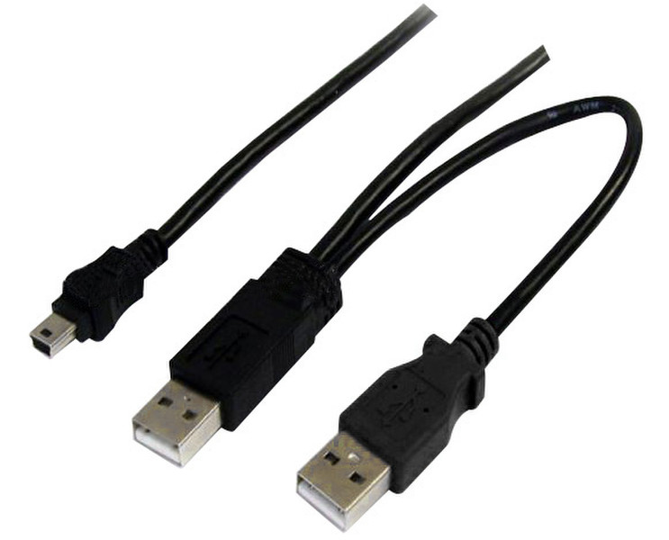 Astrotek USB A - Mini-USB B+USB A M/M, 1m + 0.5m