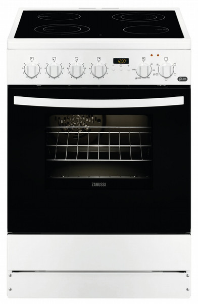 Zanussi ZCV65301WA Freestanding Ceramic hob A Black,White