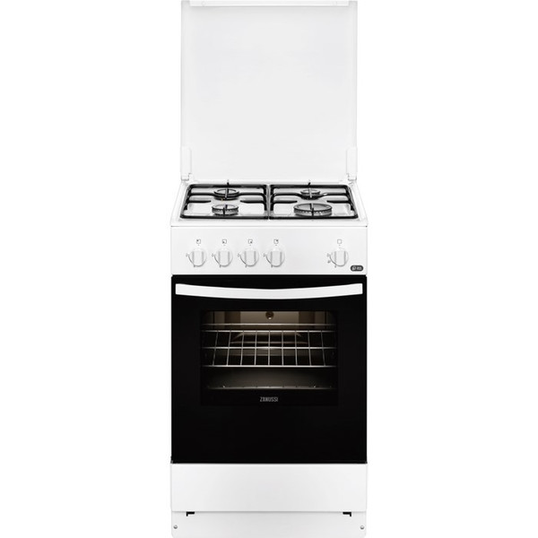 Zanussi ZCG210D1WA Freistehend Gas hob Schwarz, Weiß Küchenherd