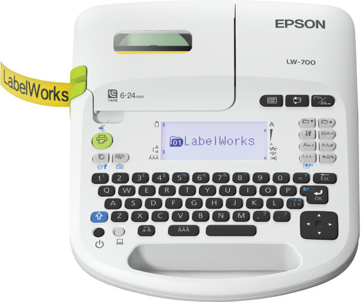 Epson LabelWorks LW-700 Wärmeübertragung 180 x 180DPI Grün, Grau