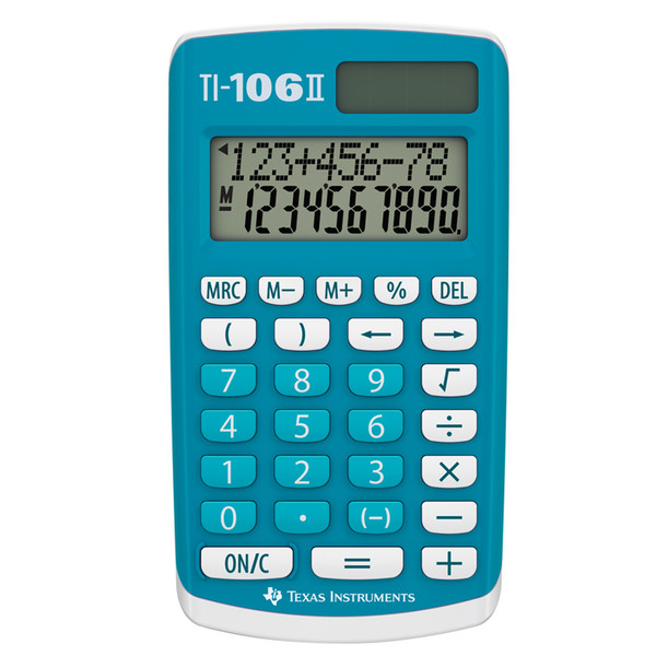 Texas Instruments TI-106 II Pocket Basic calculator Blue