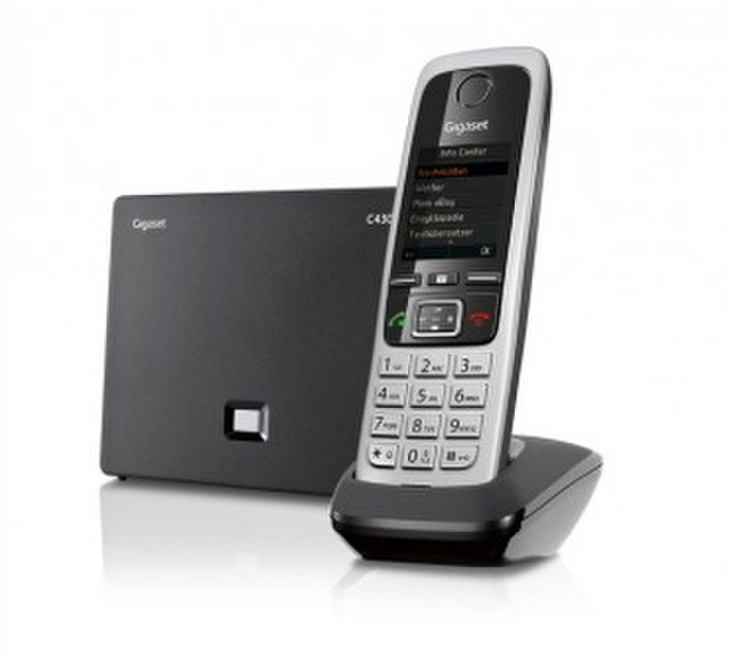 Gigaset C430 IP Wireless handset 6lines LCD Black,Silver