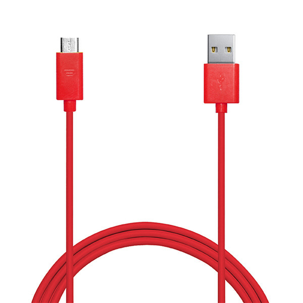 PURO MICROUSBCABLEC5 1m USB A Micro-USB A Red USB cable