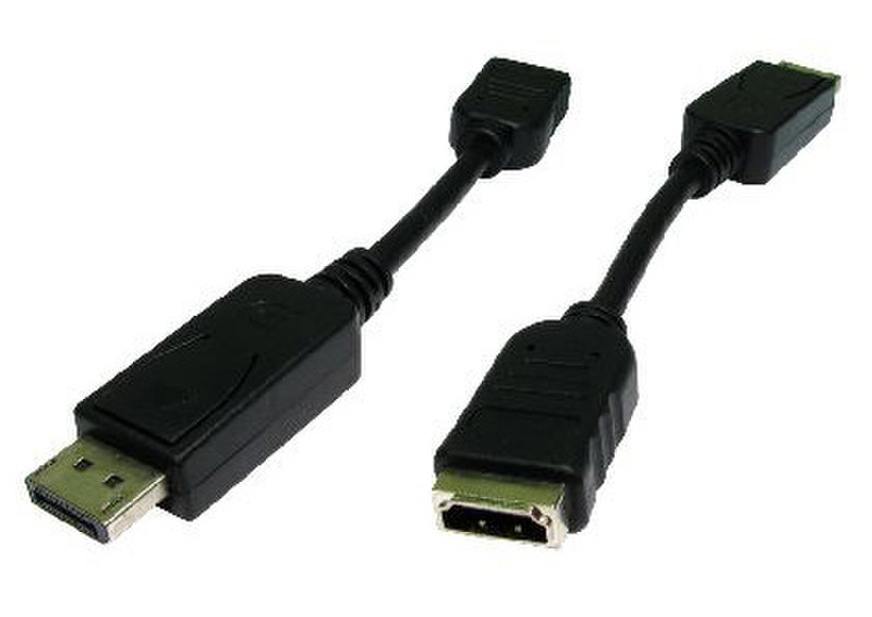 Cables Direct HDHDPORT-005CAB 0.15m DisplayPort HDMI Schwarz Videokabel-Adapter