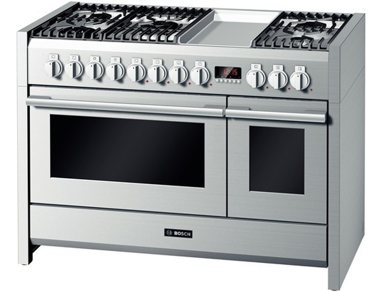 Bosch HSD786055N Отдельностоящий Gas hob B Нержавеющая сталь кухонная плита