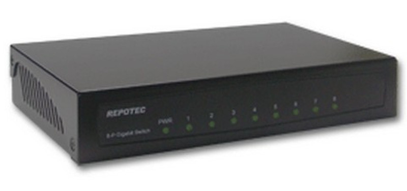 REPOTEC RP-G3800UD ungemanaged Gigabit Ethernet (10/100/1000) Schwarz Netzwerk-Switch