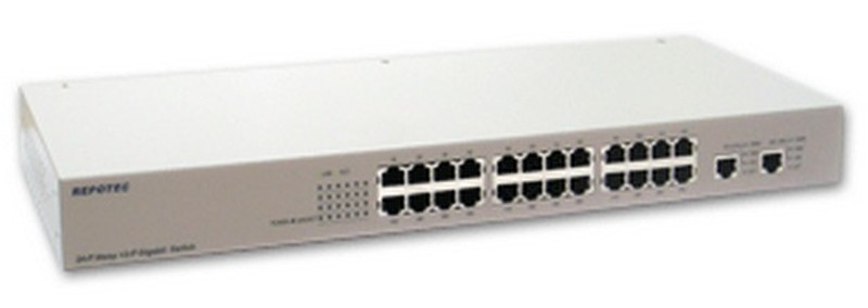 REPOTEC RP-G3224D ungemanaged Fast Ethernet (10/100) Grau Netzwerk-Switch