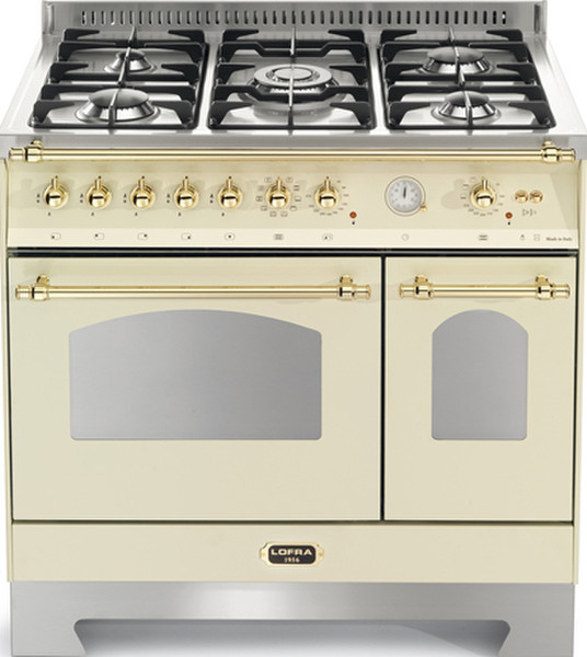 Lofra RBID96MFTE/CI Freestanding Gas hob A-15% Beige,Stainless steel