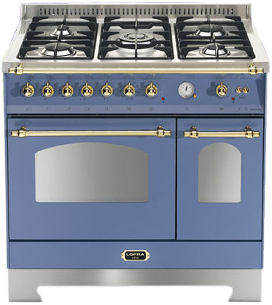 Lofra RLVD96MFTE/CI Freestanding Gas hob A-15% Blue,Stainless steel