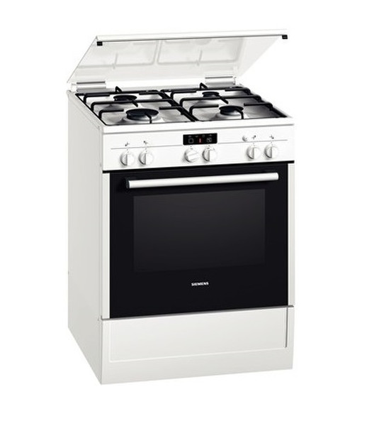 Siemens HR423214N Freistehend Gas hob A-10% Schwarz, Weiß Küchenherd