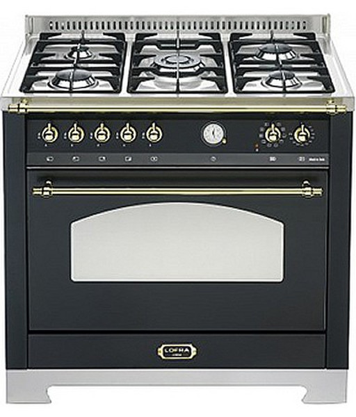 Lofra RNMG96MFTE/CI Freestanding Gas hob A Black,Stainless steel