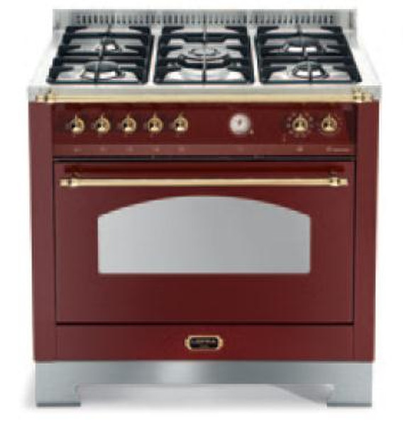 Lofra RRG96MFTE/CI Freestanding Gas hob A Bordeaux,Stainless steel