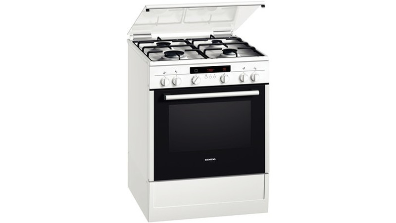 Siemens HR745223N Freistehend Gas hob A-20% Schwarz, Weiß Küchenherd