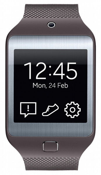 Samsung Gear 2 Neo 1.63Zoll SAMOLED 55g Braun, Grau, Edelstahl Smartwatch