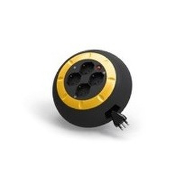 Vimar 0P32712 4AC outlet(s) 10m Black,Yellow power extension