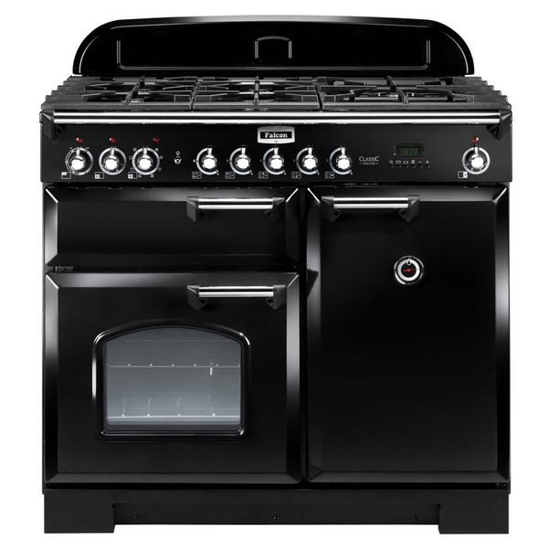 Rangemaster Classic Deluxe 100 Freistehend Gas hob A Schwarz, Chrom