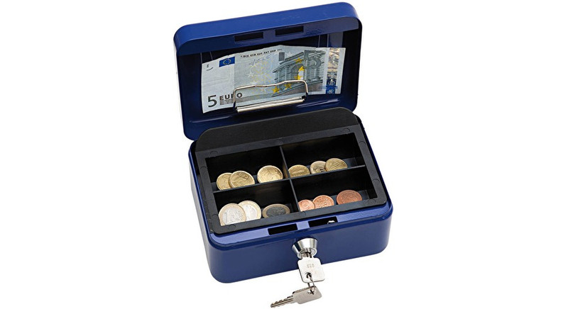 Wedo 145 103H Steel Blue cash box tray