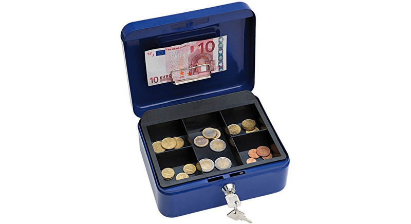Wedo 145 203H Steel Blue cash box tray