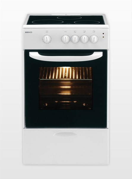 Beko CS 47100 Freestanding Ceramic hob C White cooker