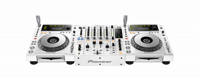 Pioneer DJM-850 CD scratcher 4channels Weiß DJ-Controller