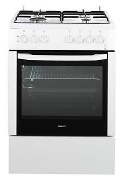 Beko CSE 62110 DW Отдельностоящий Gas hob A Белый