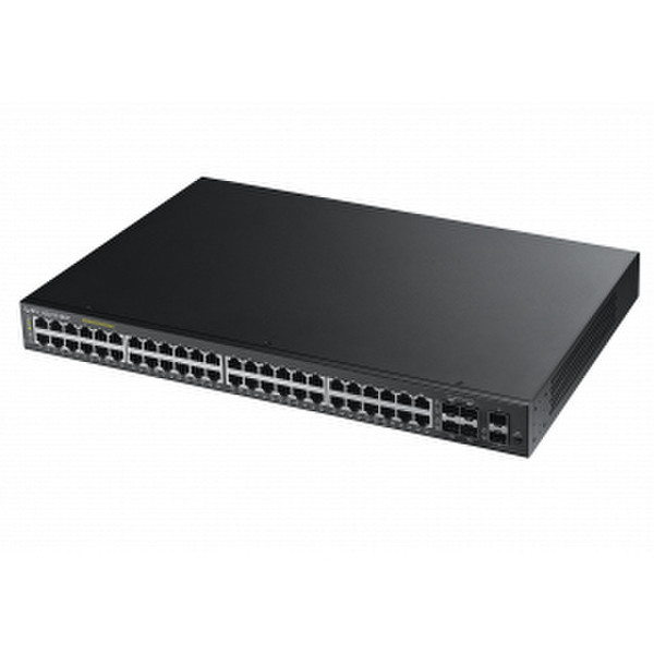ZyXEL GS2210-48HP Управляемый L2 Gigabit Ethernet (10/100/1000) Power over Ethernet (PoE) 1U Черный