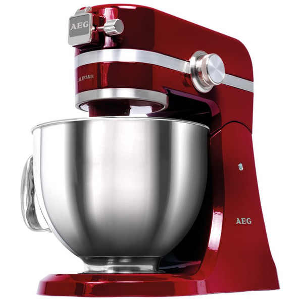 AEG KM4000 Stand mixer 1000W Red,Stainless steel