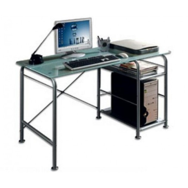 Techly Office Desk for PC Metal & Satin Glass ICA-TB 3349