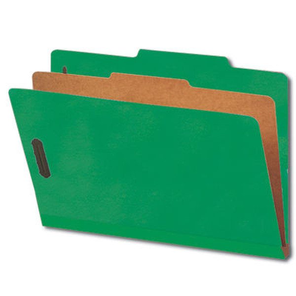 Smead Classification Folders Legal 4-Section Green (10) Plastic Green folder