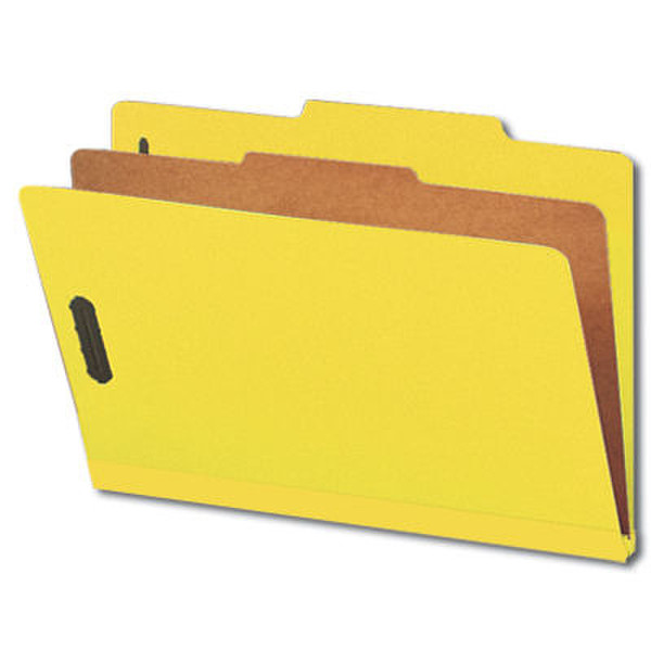 Smead Classification Folders Legal 4-Section Yellow (10) Plastic Yellow folder