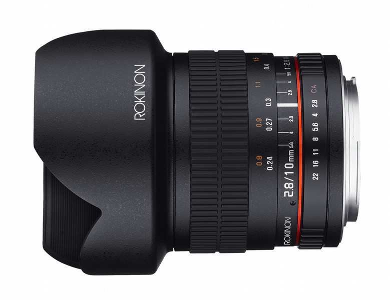ROKINON Digital Photo 10M-E SLR Ultra-wide lens Черный объектив / линза / светофильтр
