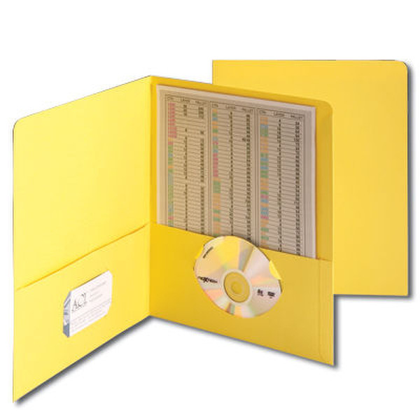 Smead Pocket Portfolios 100 Sheets Yellow Koskin Yellow folder