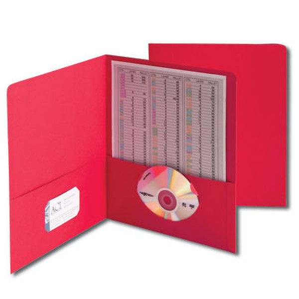 Smead Pocket Portfolios 100 Sheets Red Искусственная кожа Красный папка