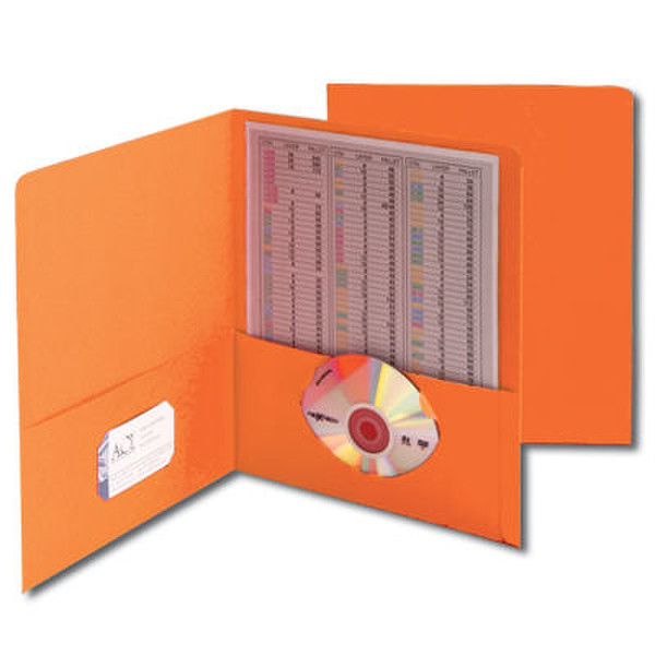 Smead Pocket Portfolios 100 Sheets Orange Koskin Orange Aktendeckel